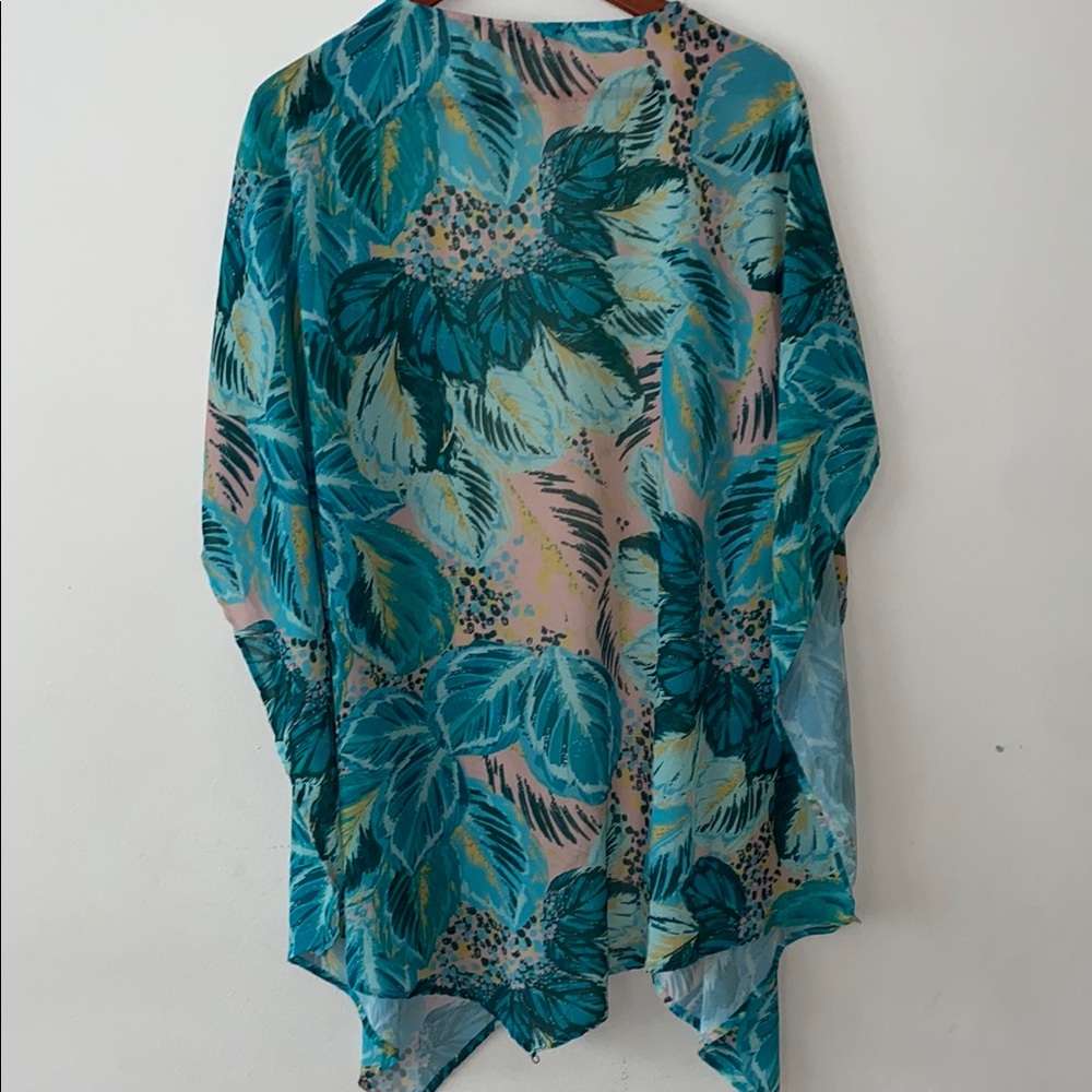 Floral Sheer Kimono Cardigan - Picture 5 of 6